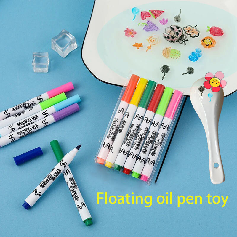 Magiczne pióro do malowania wodą kolorowe markery pisakowe pływające pióro atramentowe Doodle długopisy wodne dzieci Montessori zabawki do wczesnej edukacji