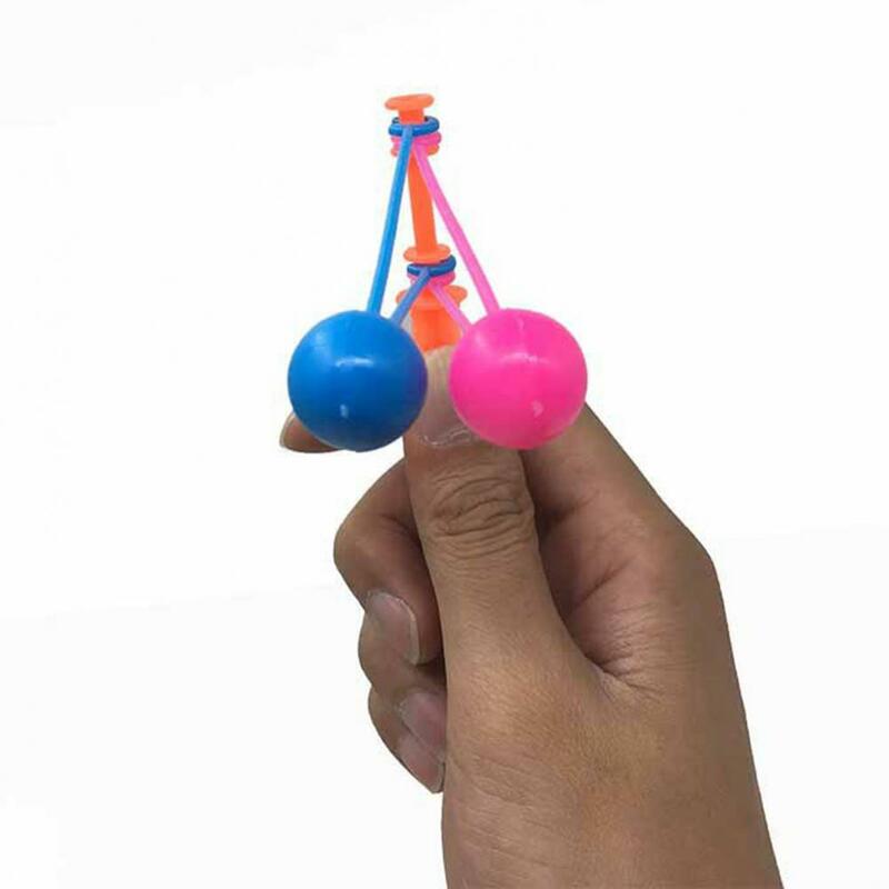 3/5 sztuk obróć Hit zabawki do gry w piłkę podwójne kulki inercyjne kolizji antystresowe inercyjne Hit Ball ręcznie zabawki do ćwiczeń Fidget prezent