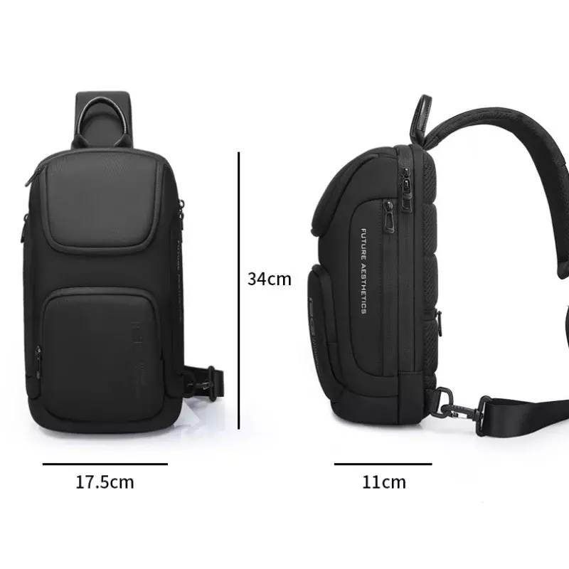 Chikage hochwertige Herren Brusttasche Multifunktions leichte Business Umhängetasche Modetrend Unisex Schulter tasche