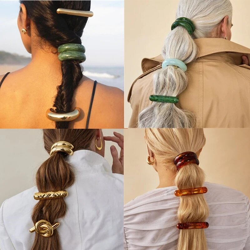 Fasce per capelli in metallo a forma di U spesse di alta qualità corde per capelli elastici Scrunchies strumenti per fascia per capelli accessori per capelli da donna di moda