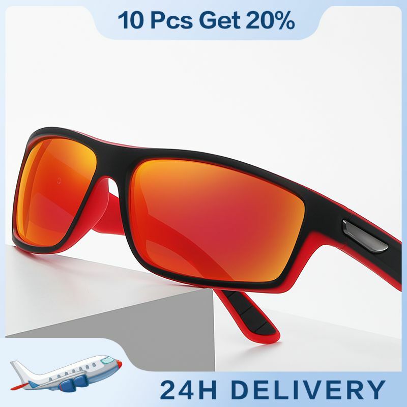 Óculos de sol polarizados para adultos, óculos de sol ao ar livre, óculos esportivos, anti-UV, coloridos, tac