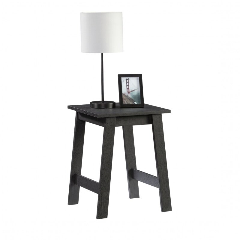 Mainstays Small Square Wood Side Table, Black Finish