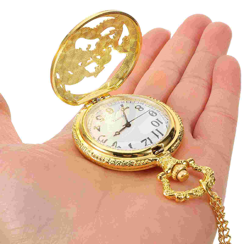 Zegarek kieszonkowy Kobiety Mężczyźni Vintage Zegarek kieszonkowy Dekoracyjny zegarek kieszonkowy Wisiorek z łańcuszkiem