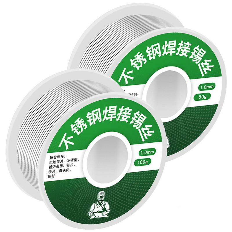 50/100g Tin-lead Alloy Solder Wire Stainless Steel Wire Aluminum Soldering Wire Soldering Welding Wire Universal Wire Solder