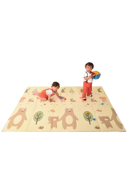 Double Sided Play Mat Foldable Soft 150x200x1cm Size Fun Educational Enhancer Toys For Kids Washable Non-Slip