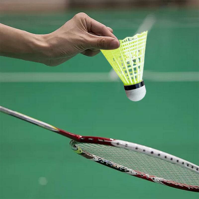 Leve portátil plástico Badminton Peteca para a prática, treinamento para crianças, entretenimento, 10pcs