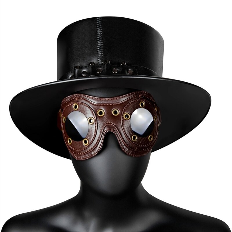 نظارات Steampunk الأنيقة، مستلزمات تنكرية للهالوين للجنسين K3KF