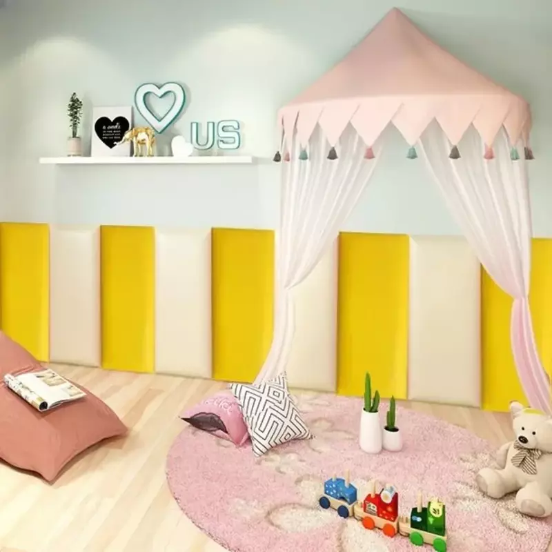 침실 가구 만화 동물 세계 머리판, 어린이 방 장식, 충돌 방지 벽 스티커