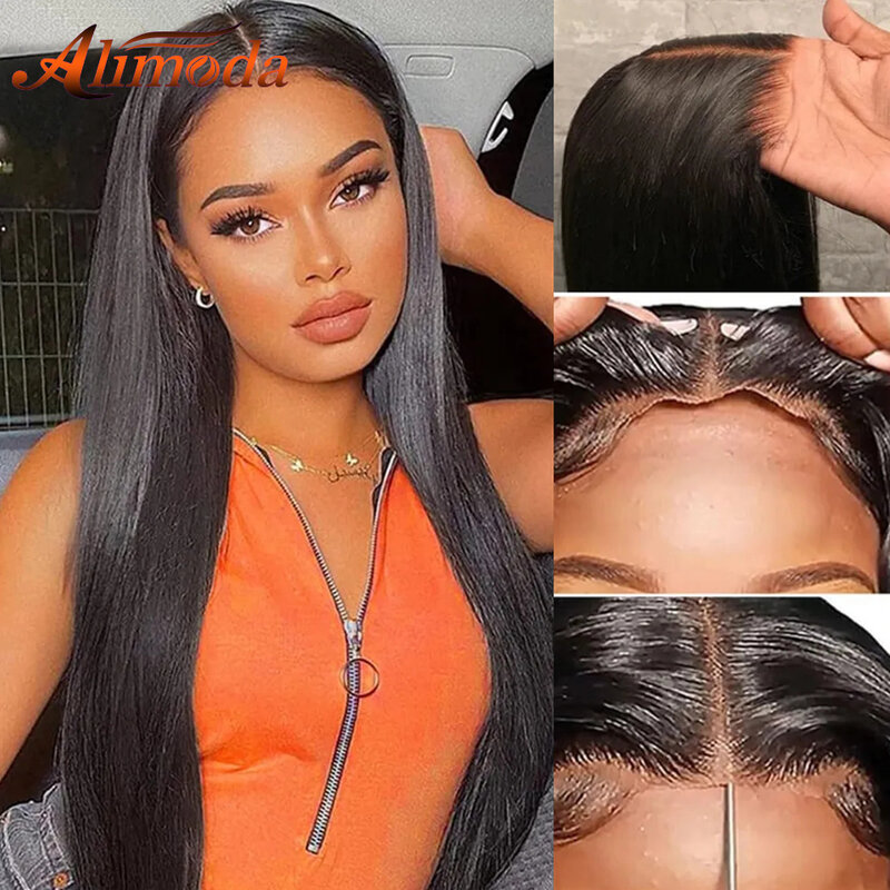 Glueless Wig Straight 13x4 Full HD Lace Front Wig Human Hair Wigs For Women 5x5 HD Pre Cut Lace Closure Wig With Elastic Band