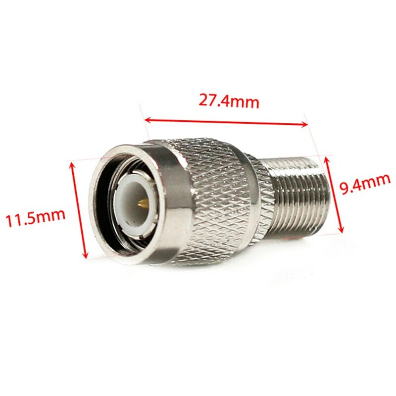 1pc New TNC Male Plug  to F Female Jack  RF Coax Adapter Convertor Connector Straight Nickelplated Wholesale