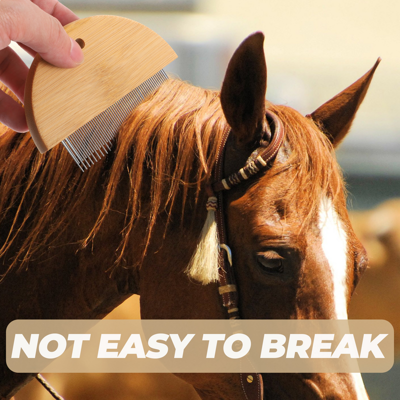 Wooden Horse Grooming Comb Scrubber Professional Pet Shedding Brush Hair Remover Pets Cleaning Tools