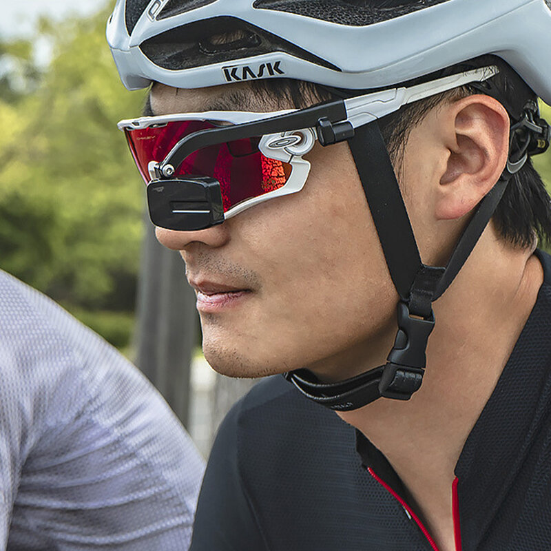 Espelho retrovisor de bicicleta para ciclismo, Óculos de bicicleta, 360 Ajuste Retrovisor, Montagem do óculos Capacete