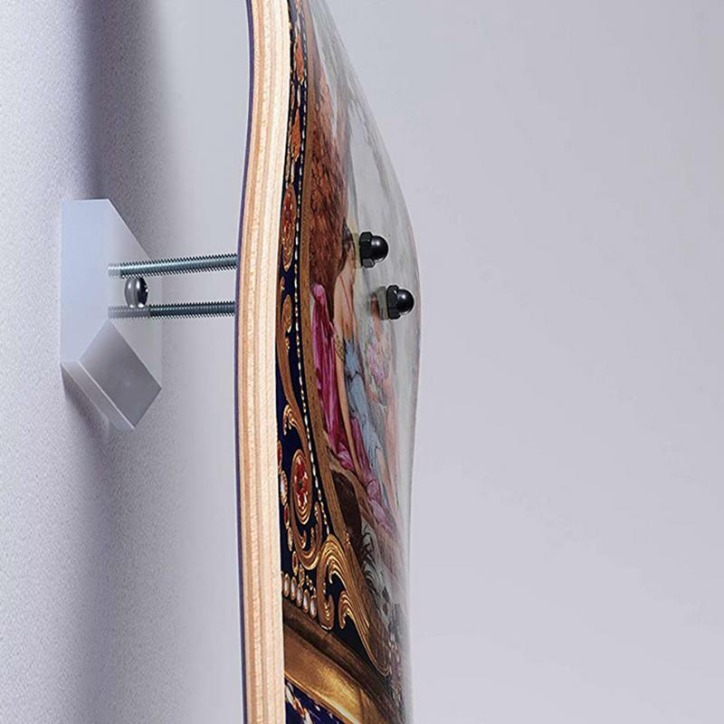 1Pc Skateboard Display Rack ABS Wall Stand Fixed Mount Indoor Floating Skateboard Storage No Punching Bracket Quick Installation