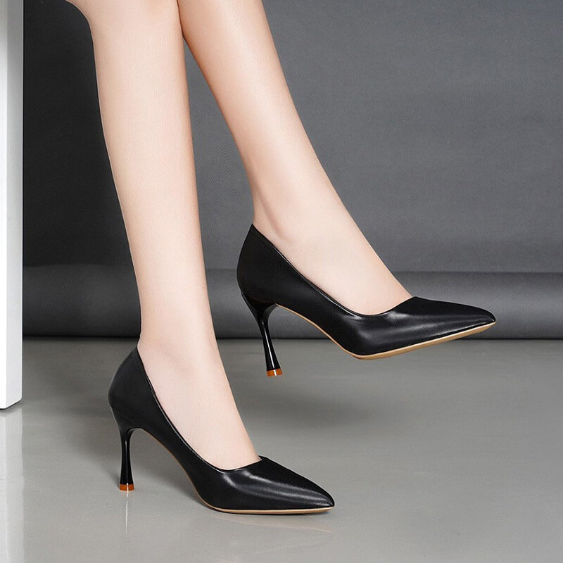Women's 'Pumps Summer Pointed Black Commuter Office Lady High Heels Casual Solid Fashion Dress Sexy Wedding