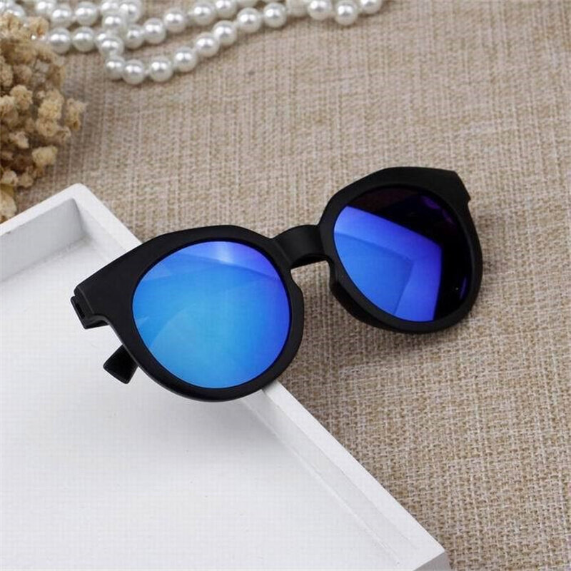 Gafas de sol con espejo reflectante para niños y niñas, lentes de sol coloridas, redondas, con UV400, estilo clásico Retro, 2023