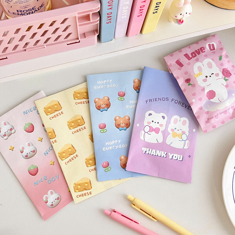 Cute Rabbit Bear Dog Gift Bags Ins Paper Packaing Bag Candy Cookies Chocolate Food Sundries Storage Bag Party Supplies