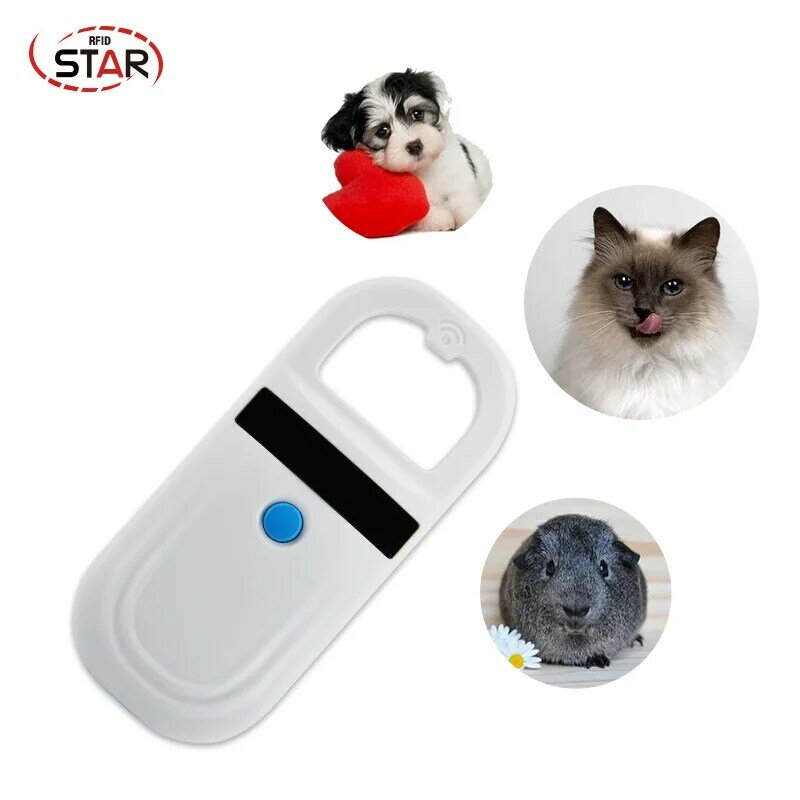 134.2KHz Animal RFID Reader 125kHz Pet ID Reader Cat Dog Microchip Scanner FDX-B Glass Chip Tag Reader Read Only Scanner