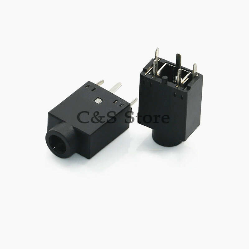 10pcs 3.5mm Female Audio Connector 5 Pin DIP Headphone Jack Socket PJ-358  PJ358