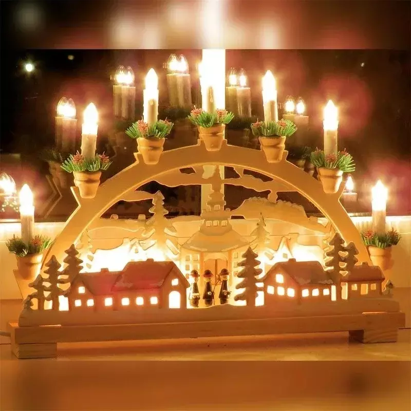 10 pezzi di lampadina di ricambio a LED E10 Top Candle Fairy Christmas Light Lamp 10V-55V AC decorazioni natalizie bianche calde