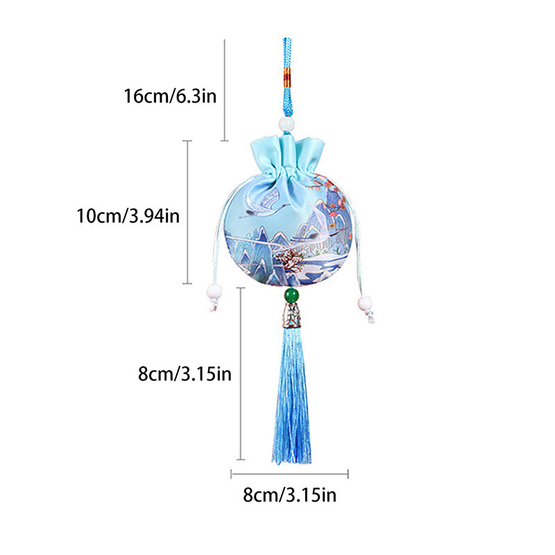 1PC Chinese Style Sachet High Quality Tassel Flower Embroidered Antique Drawstring Gift Bag Dragon Boat Festival Perfume Bag