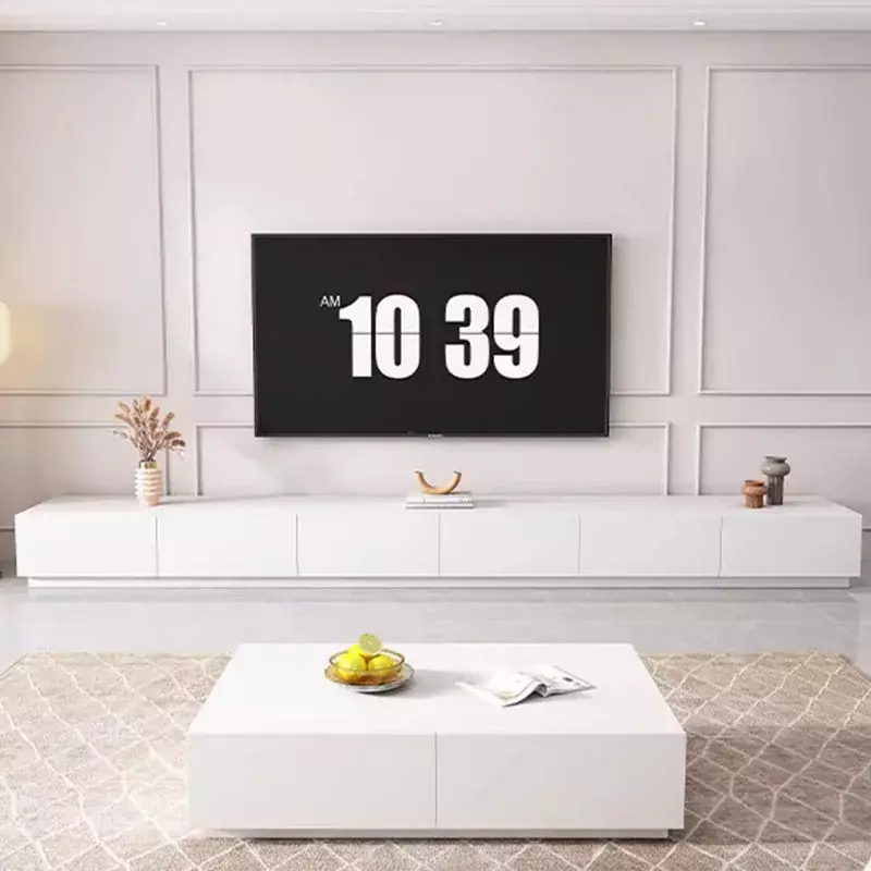 Meuble TV de salon en bois, support TV de luxe unique, rangement moderne, ensembles de meubles de jardin