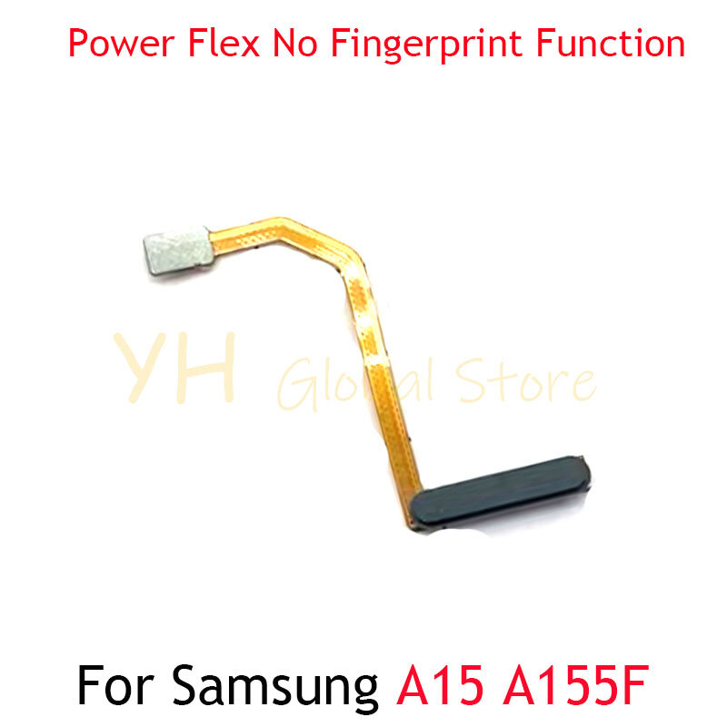Per Samsung Galaxy A15 A155F A156B pulsante di alimentazione cavo flessibile interruttore a chiave laterale controllo ON OFF senza parti di riparazione impronte digitali