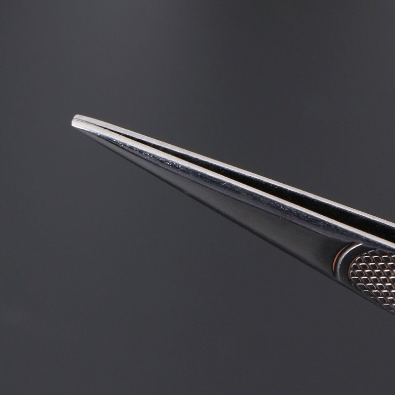 Pincettes professionnelles droites à pointe Fine pour extensions cils, en acier inoxydable
