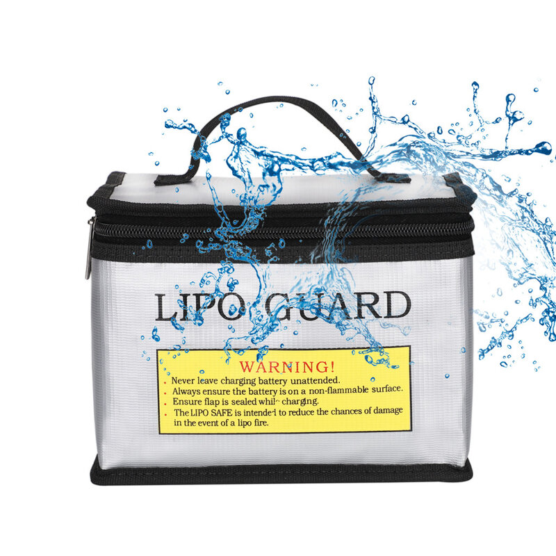 Bateria de lítio resistente de alta temperatura saco de segurança de carregamento chama-retardador saco de armazenamento sacola modelo aeronaves bateria água