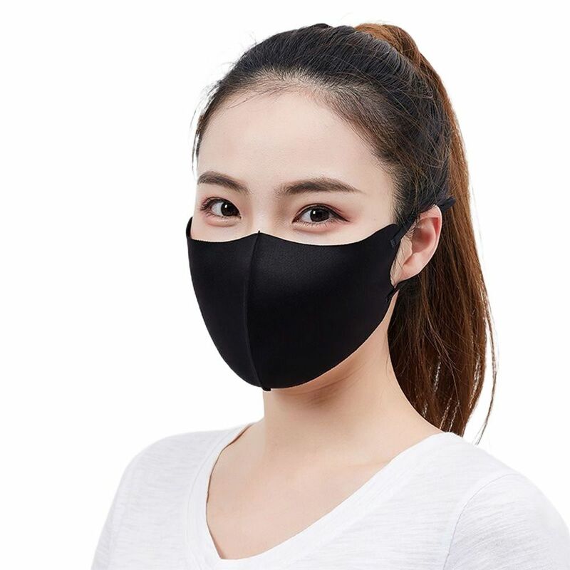Masker tabir surya 3D pria wanita, masker wajah tipis es sutra tahan UV olahraga dapat diatur antilembap tahan Ultraviolet