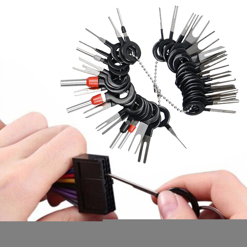 Инструмент для удаления клемм с автомобильной вилки, обжимные разъемы для электрических проводов, набор для извлечения контактов, ключи для ремонта автомобиля, вытаскиваемые контакты