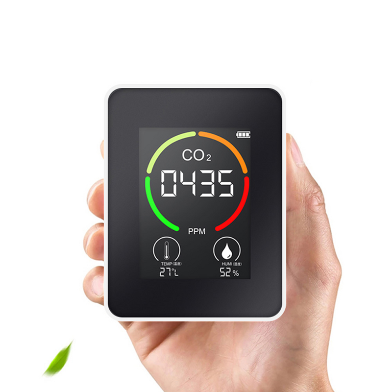 Detektor karbon dioksida deteksi Co2 monitor kualitas udara pengukur kelembaban Digital