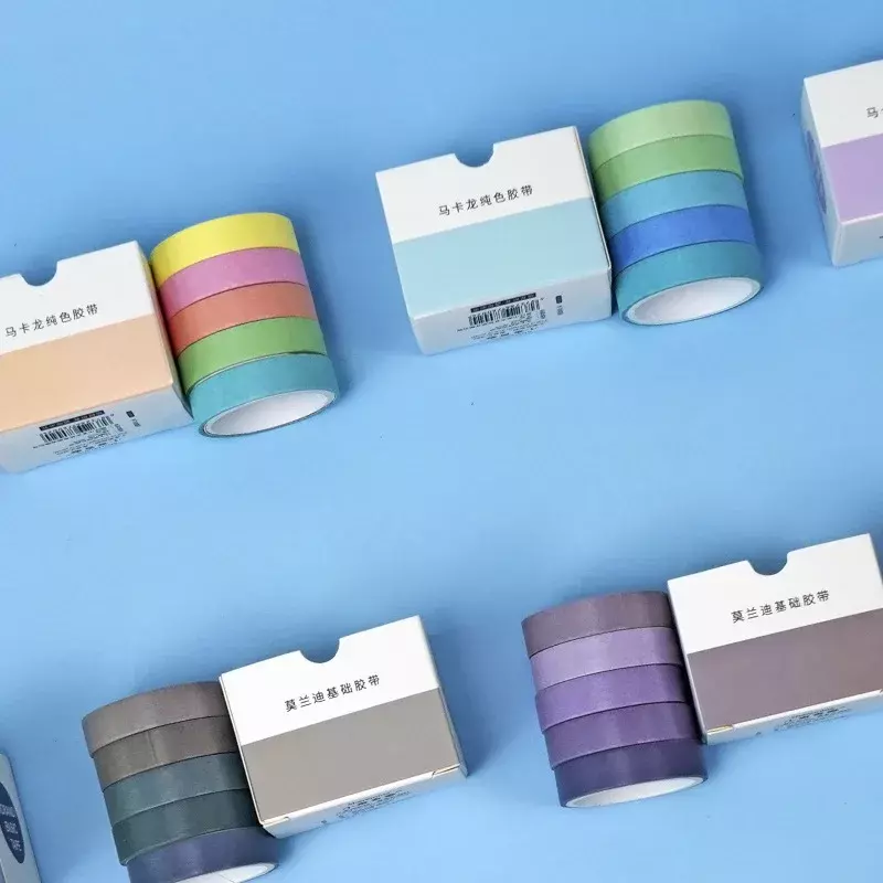 Aangepaste Product Custom Print Briefpapier Washi Tape Stickers Set Tape Custom Printing Kawaii Wastafel Tape
