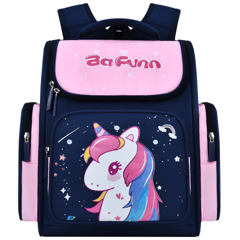 Tas punggung kartun anak laki-laki perempuan, tas ransel tahan air astronot anak laki-laki perempuan Unicorn, tas buku orang prasekolah, tas sekolah ortopedi