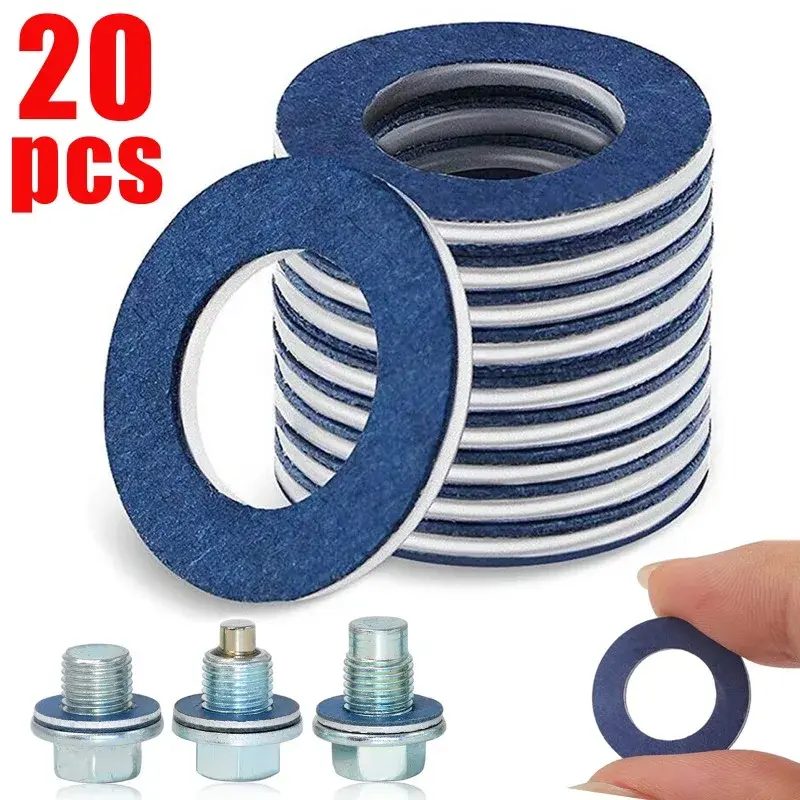 1-20Pcs Oil Drain Plug Gaskets Seal Washer Oil Pan Ring # 90430-12031 Oil Drain Plug Gaskets for Toyota Camry Corolla Auto Parts