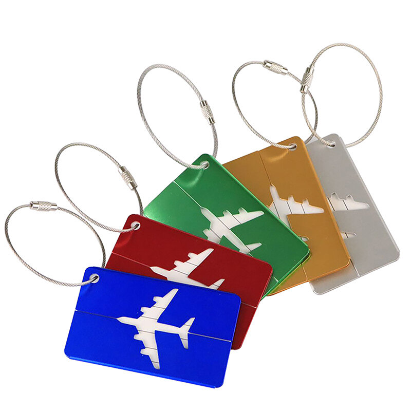 Étiquettes à bagages en alliage pour hommes et femmes, sangles de valise de voyage, porte-étiquette nominative, accessoires de bagages, nouvelle mode