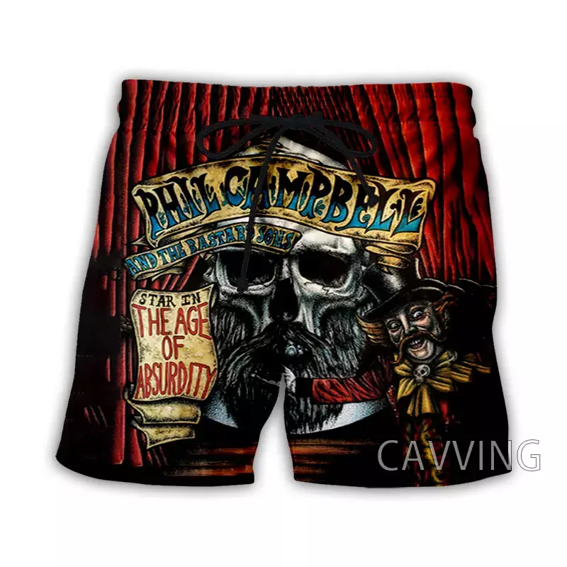 CAVVING 3D Printed  Phil Campbell And The Bastard Sons  Summer Beach Shorts Streetwear Quick Dry Casual Shorts Sweat Shorts