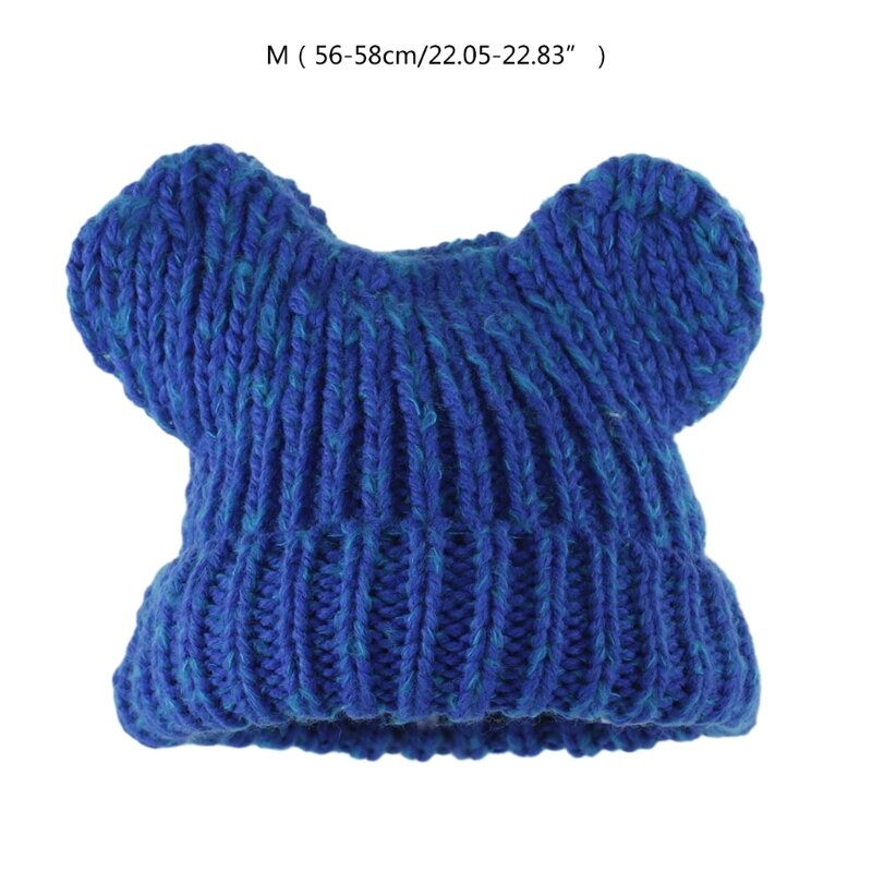 Orejas punto invierno para niñas regalos oso punto Y2K sombrero invierno adultos niños