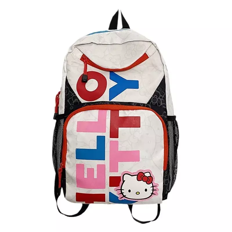 HelloKitty-mochila de gran capacidad para mujer, morral bonito de marca de moda, para escuela media y secundaria, novedad de 2024