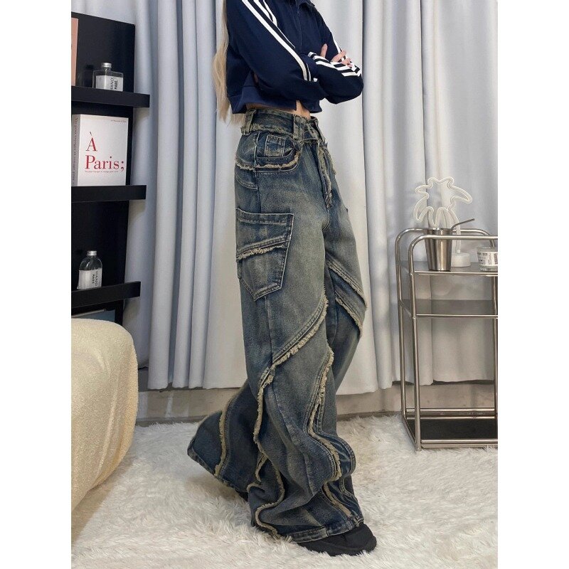 Y2K Slit Zipper Black Flare Pants Women High Waist Pocket Casual Fashion  2022 Autumn Winter Sexy Slim Floor-Length Pants New