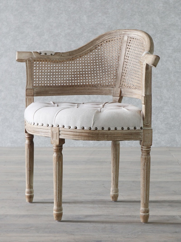 Wykonany na zamówienie fotel francuski kraj, amerykański lekki luksusowy Retro krzesło do jadalni, kawiarnia, Bar, designerski fotel wypoczynkowy