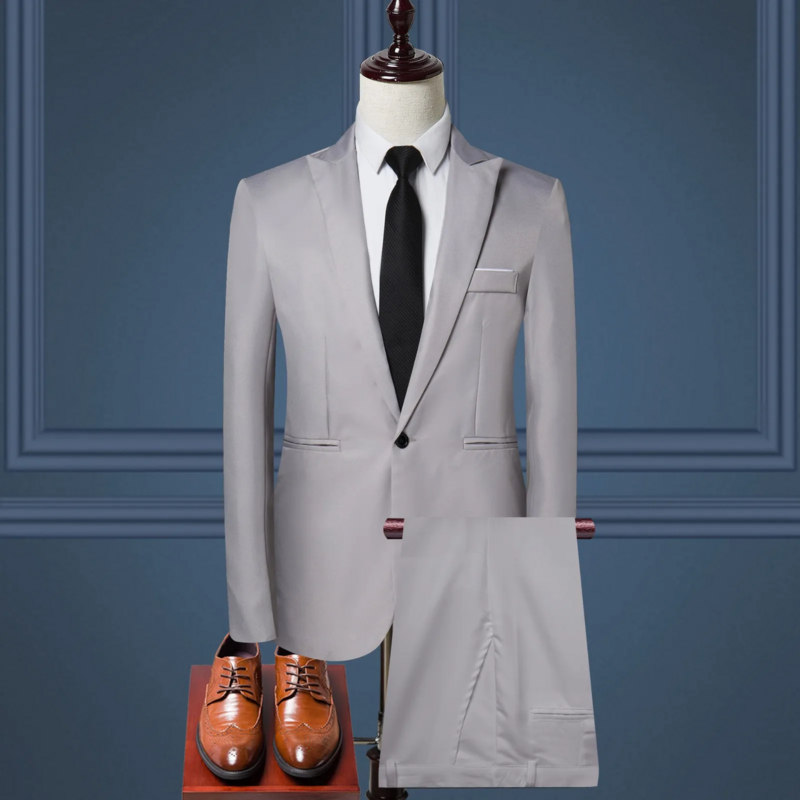 Setelan jas pernikahan untuk pria, Blazer elegan Set 3 potong jaket klasik Formal rompi celana mantel penuh kostum Bisnis Mewah