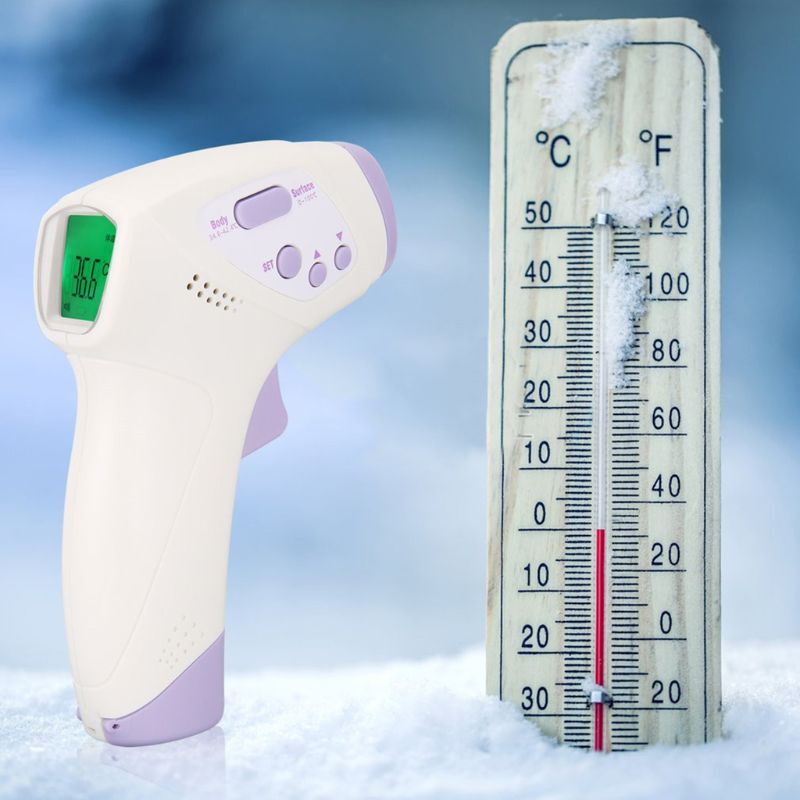 Termômetro testa, leituras instantâneas precisas, termômetro profissional infravermelho digital sem contato