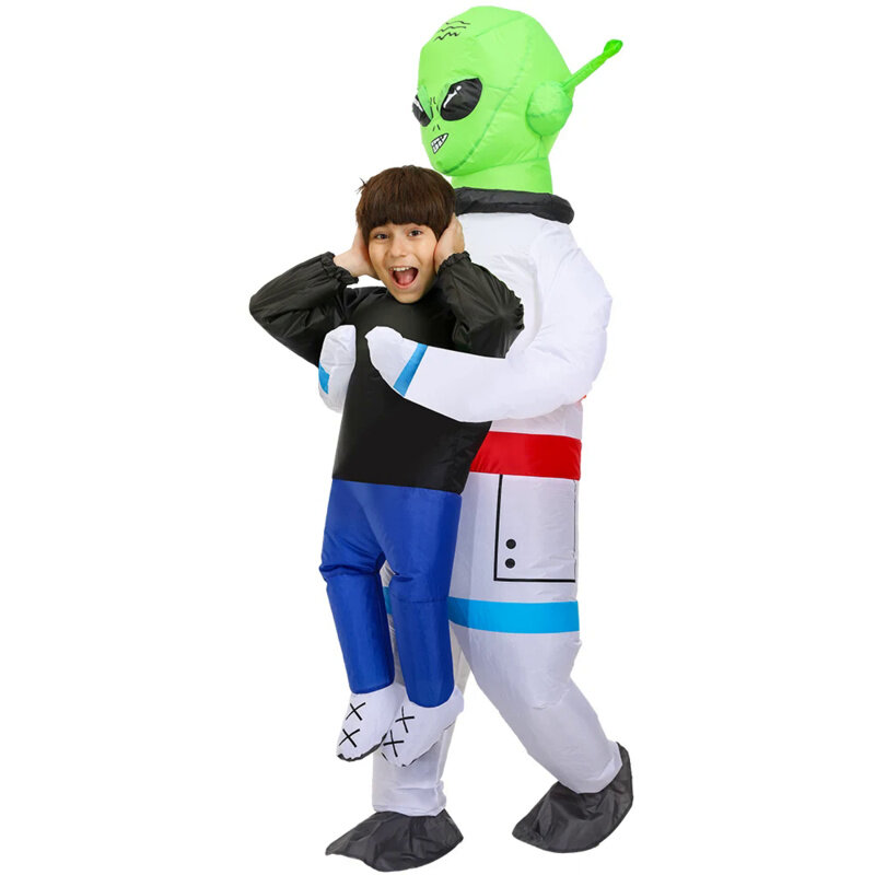 Adult Kids Astronaut ET Alien Inflatable Costumes Anime Scary Mascot Purim Halloween Party Cosplay Costume Funny Suits Dress