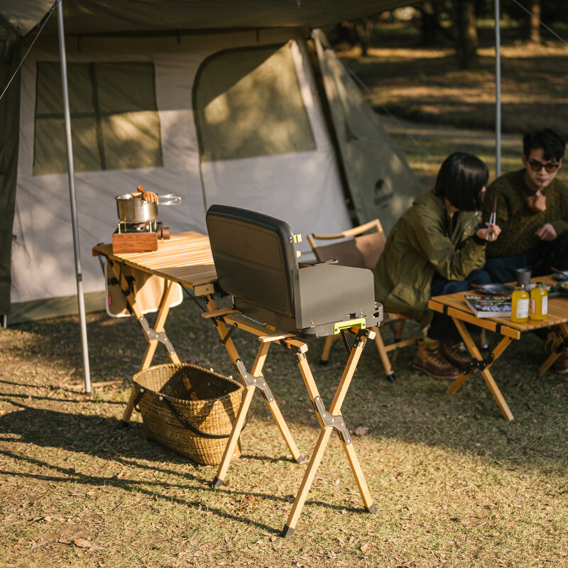 Naturehike 折りたたみ式で持ち運び可能な木製の折りたたみ式キャリングテーブル,ダブルストーブ付きのポータブルキャンプ用品
