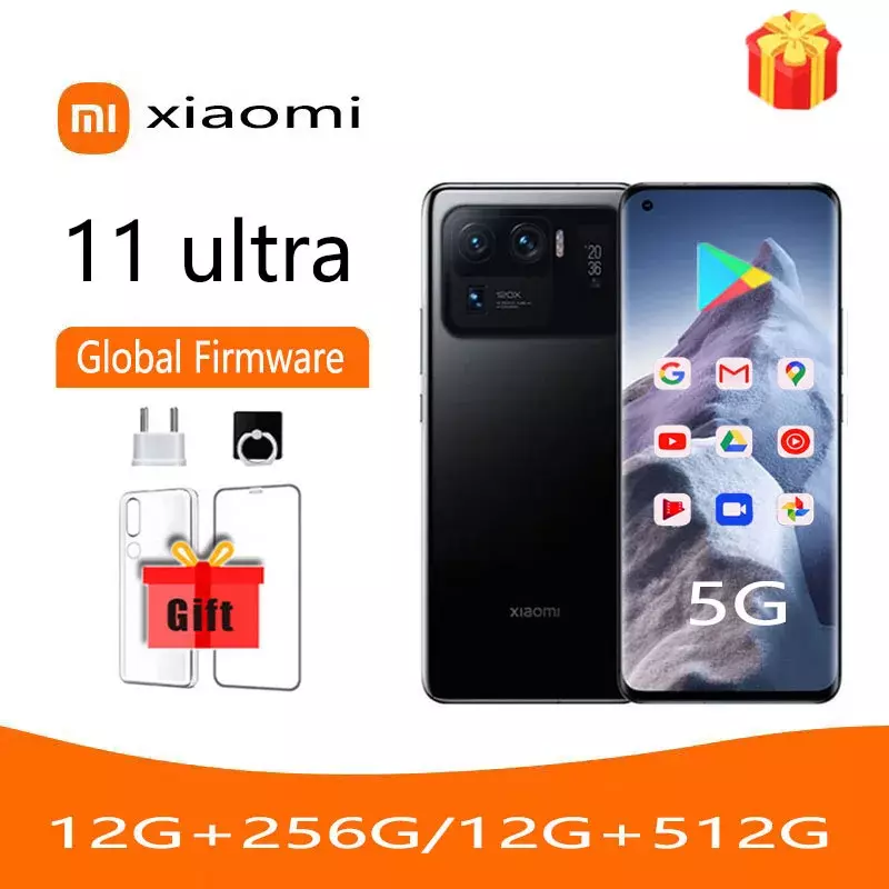 Global rom wireless (Wireless reverse) smartphone 5G Xiaomi 11 ultra 12G 512G Snapdragon888 6.81 pollici 50MP 120x zoom