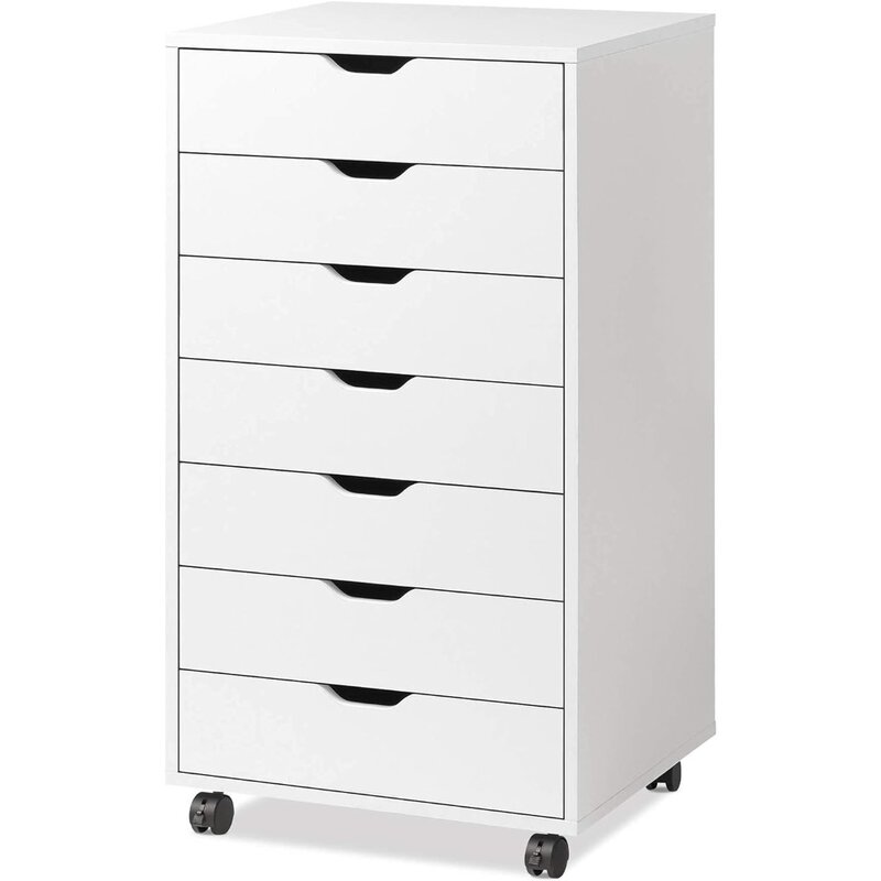 7-drawer Chest Open Cabinets for Living Room Shelf Wooden Storage Dresser on Wheels Storage Cabinet Furniture Gamer Showcase