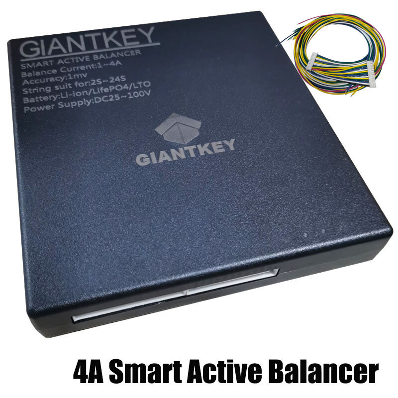 GLANTKEY-Balancer ativo esperto para o Li-íon, Lifepo4, equalização da bateria de LTO, 4S, 5, 6S, 8S, 14S, 16S, 20S, 21S, 22S, 24S, 4A, 8A, 10A, 15A