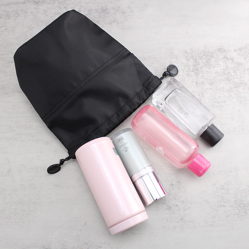 Tinberon-防水ナイロンメイクバッグ,裏地付きバケットバッグ,インサートオーガナイザー,化粧品収納バッグ,ブラックアクセサリー