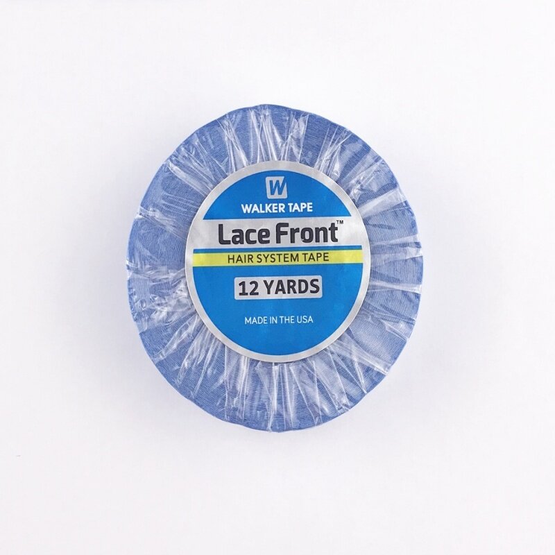 Freeshipping 12 Yards 0.8Cm Hair Extensions Blue Haarsysteem Tape Hair Systemstape Voor Kant Dubbelzijdig Pruik Tape Lijm