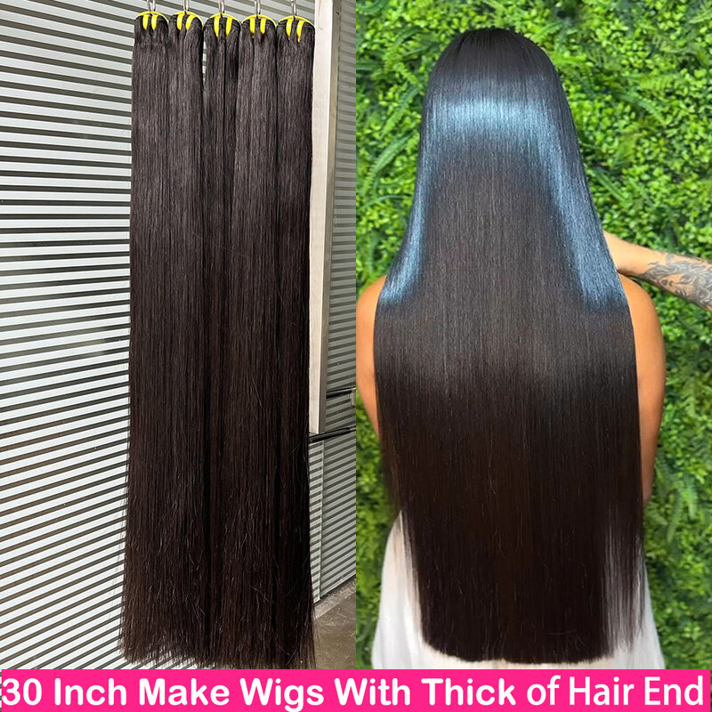 Yiwigs 10A Grade Double Drawn Bone Straight 100% Human Hair Bundles 10-30 inches Raw Hair Weave Extensions